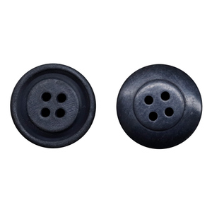 Boutons en corne véritable vintage noirs de 15 mm à 4 trous <span class=keywords><strong>pour</strong></span> clips et pantalons, boutons de manteau personnalisables en gros - Product Image 2