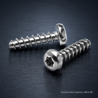 Vis autotaraudeuses Torx à tête cylindrique en acier inoxydable 304 ou acier au carbone, M0.8 à M6, plaquées zinc-nickel, pour boîtiers de moteur, métriques
