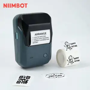 NIIMBOT printer label portabel, printer mini 2 inci toko, stiker perekat kualitas nirkabel, printer termal