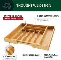 Tiroir de cuisine extensible au design moderne, organisateur d'usine, plateau à couverts en bambou, technique de laque, rangement sur pied en métal chaud