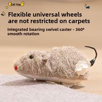Jouet pour chat en peluche électrique réaliste, souris automatique qui bouge, simulation de rat, jouet interactif pour chats et chatons