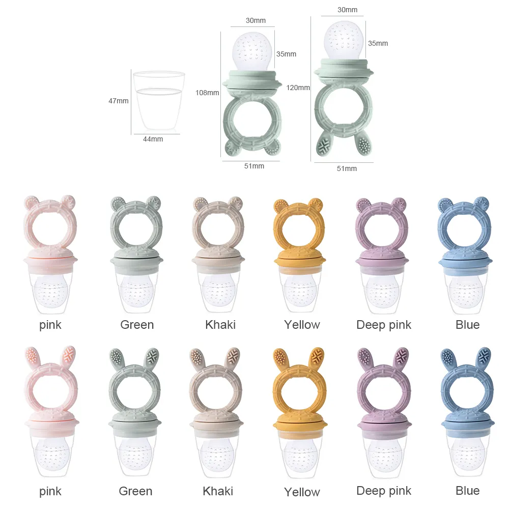 Bpa Free Food Grade Baby Fresh Food Nipple Feeder Silicone Baby Feeder Fruit Pacifier Baby Fruit Feeder For Infant