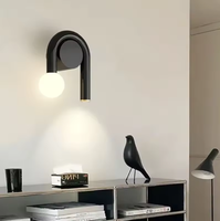 Applique murale moderne de luxe noir et blanc, luminaire d'intérieur pour la décoration de la maison, escalier, chambre, couloir, lampe murale ronde en verre