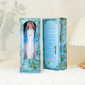 Jungfrau Maria <span class=keywords><strong>Madonna</strong></span> Statue Urlaub Garten Miniatur Religiöse Handwerk Dekoration für Weihnachten und Halloween Fairy Style Model - Product Image 4