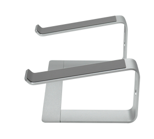 Support pour ordinateur portable en aluminium à hauteur fixe avec options de couleurs noir/argent/personnalisées et option de logo personnalisé - Product Image 3