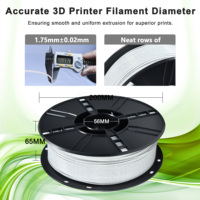 Filament de marbre simulé IBOSS 3D PLA + 1.75mm 1Kg, filament d'impression 3D blanc marbré PLA Pro est une imprimante 3D plus durable