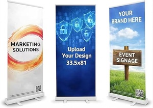 Bannière publicitaire enroulable personnalisée, présentoir publicitaire rétractable, bannière pop-<span class=keywords><strong>up</strong></span>, support de bannière déroulante - Product Image 2