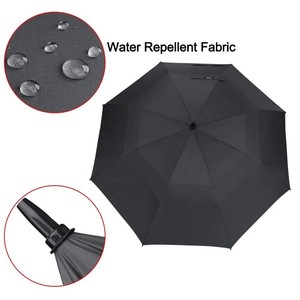 Custom Logo Classic Pongee Fully-Automatic Non-rotatable <b>Windproof</b> UV-Protective Three-Folding Waterproof <b>Umbrella</b> - Product Image 3