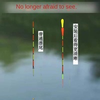 눈길을 끄는 콩 모양의 플라스틱 낚시용 플로트 무해한 근시 교정용 확대형 눈에 잘 띄는 플로트 팁 빨간색 노란색