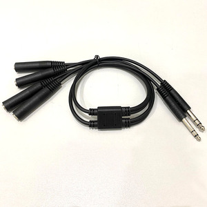 Cable KAICAP con Conectores Mono Duales de 6.35mm a Cuatro Conectores Hembra de 6.35mm para Audio - Product Image 2