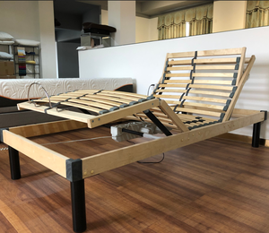 <span class=keywords><strong>Cama</strong></span> eléctrica doble de estilo europeo, <span class=keywords><strong>cama</strong></span> de movimiento individual XL Queen, color azul abedul, listón ajustable, marco de <span class=keywords><strong>cama</strong></span> con cable - Product Image 2