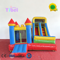 Château gonflable commercial extérieur en PVC personnalisé pour location événementielle et parcs d'attractions