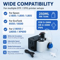 Système de circulation réglable pour réservoir d'encre blanche DTF avec agitateur et minuterie pour Epson L1800 L800 L805 L18050 I3200 XP600 Encre DTG