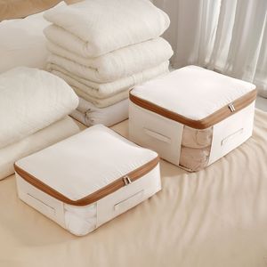 Cotton Quilt Storage <b>Bag</b> Rectangle Dustproof Large Capacity For Bedroom Home Use Organizing Moving Storage - Product Image 1