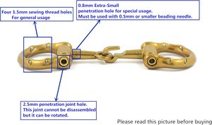 Bezelry Pairs Multifonction Crochets et œillets de style fer à cheval à coudre, attaches en laiton vintage, Mm Inch - Product Image 3