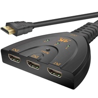 Conmutador HDMI 3 en 1, Cable Divisor HDMI con Conector Pigtail, Compatible con Salida de Video y Audio 4K 2K 1080P para PC, Laptop, Monitor, TV, STB, Switch, PS5