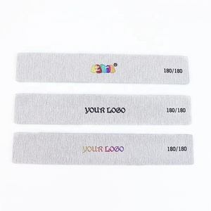 ZIRI Factory Disposable Manicure Pedicure Tools Double Sided Square Shape Zebra Nail File Colorful Core Emery Board