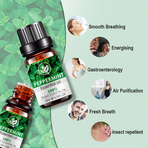 Huiles essentielles de menthe poivrée pure 10ml personnalisées par OEM organiques pour l'aromathérapie faciale et corporelle - Product Image 2