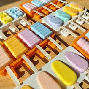 Moule en silicone ovale durable de qualité alimentaire sans BPA à 4 cavités pour sucettes glacées et glaces DIY - Product Image 3
