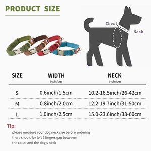 Adjustable <b>Dog</b> <b>Collar</b> Webbing Lining Small Medium Size Pet <b>Collar</b> For <b>Dogs</b> - Product Image 4
