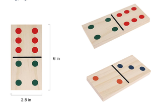Juego de Dominó de Madera para Exteriores, Manualidades para Adultos y Niños, 28 Piezas de Dominó de Formato Grande para Fiestas de Cumpleaños, Vacaciones y Familia - Product Image 3