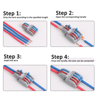 Bloque de terminales divisor de cables universal SPL-62 de 2 entradas y 6 salidas, conector de cable compacto de inserción rápida con tuerca de palanca, en stock para iluminación LED