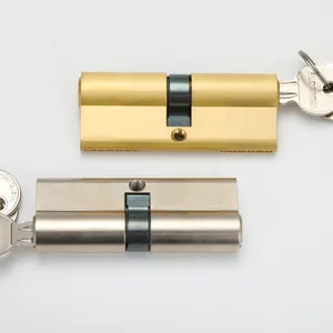40mm + 40mm profilo Euro 80mm lunghezza doppia camma aperta serratura in ottone chiave principale serratura cilindro