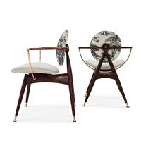 Fauteuil de détente moderne - Structure en bois - Revêtement en microfibre - Idéal pour le salon