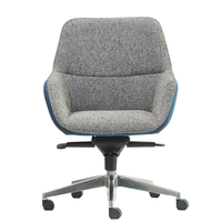 Chaise de bureau pivotante réglable en tissu avec accoudoirs et roulettes pour hall d'hôtel, suite d'hôtes et espace lounge