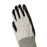 Gants de travail en nitrile résistants aux coupures CE Industriels HPPE EN388 Niveau 4 ANSI/ISEA Niveau de coupe 4 Revêtement noir