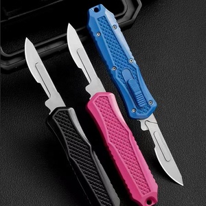 Couteau utilitaire OEM en gros pour petites quantités, qualité industrielle, mini-couteau OTF à double action, 10 pièces # 24 Lames - Product Image 4