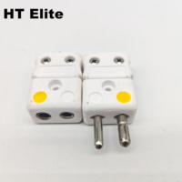 Connecteur thermocouple miniature en plastique étanche IP67, fiche mâle K/J/N/T et prise femelle