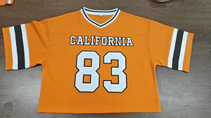 Custom Sexy Streetwear American Football Jersey Men Fans Design <b>Mesh</b> Embroidery Stitched Breathable Short Cheerleading Crop Top - Product Image 2