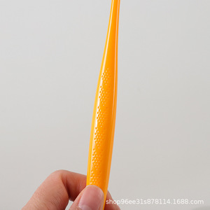 Pet Toothbrush Round Head Soft Bristle Orange White PP Material For Cats And Dogs Grooming Tool - Product Image 2