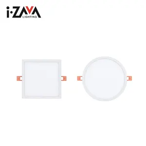 新产品框架圆形方形天花板安装6w 15w 20w铝Utra薄发光二极管面板灯