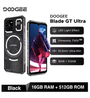 Téléphone robuste DOOGEE Blade GT Ultra 5G, Dimensity 7300, 6,72 pouces, 16 Go + 512 Go, effet lumineux LED, ultra-fin, IP68, smartphone