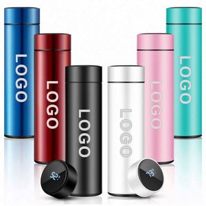Bouteille d'eau isotherme en acier inoxydable avec affichage de la température, 500 ml/16 oz, gobelet intelligent avec écran tactile LED - Product Image 2