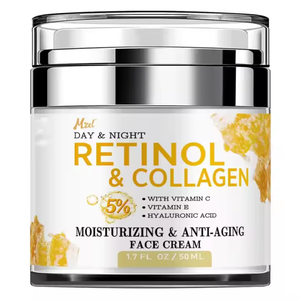 <span class=keywords><strong>Crème</strong></span> au rétinol pour le visage <span class=keywords><strong>anti</strong></span>-âge: <span class=keywords><strong>crème</strong></span> <span class=keywords><strong>anti</strong></span>-rides pour le visage et le cou avec de l'<span class=keywords><strong>acide</strong></span> <span class=keywords><strong>hyaluronique</strong></span> au collagène-hydratant de nuit pour hommes femmes - Product Image 1