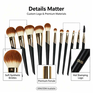 <span class=keywords><strong>Brochas</strong></span> <span class=keywords><strong>de</strong></span> <span class=keywords><strong>Maquillaje</strong></span> Veganas <span class=keywords><strong>de</strong></span> Fibra Sintética Suave DIAS, Color Negro, Herramientas Profesionales <span class=keywords><strong>de</strong></span> <span class=keywords><strong>Maquillaje</strong></span>, Marca Privada Personalizada, Venta al <span class=keywords><strong>Por</strong></span> <span class=keywords><strong>Mayor</strong></span> - Product Image 2