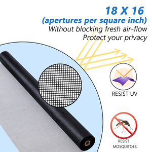 Malla de Fibra de Vidrio <span class=keywords><strong>Enrollable</strong></span> con Revestimiento de Vinilo, Malla 18x16, Personalizable, Resistente a Desgarros, Múltiples Colores, Pantalla Antimosquitos para Ventanas y Puertas - Product Image 4