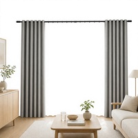Tringle à rideaux en métal noir mat moderne, extensible, à rail unique, pour fenêtre de salle de bain