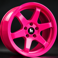 Velg Tempa Monoblock Custom 6061-T6 18 19 20 Inch 5 Palang Warna Pink Metalik dengan Pelek Dalam Alloy untuk BMW Audi Mercedes Benz