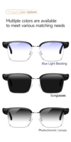 Lunettes intelligentes avec traduction IA et reconnaissance d'objets IA, étanches IP67, longue autonomie de la batterie, lecteur de musique, charge magnétique