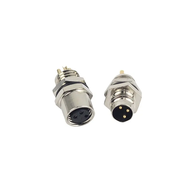 Conector impermeável pequeno do corte reto do R-YL007C M8 para a indústria eletrônica