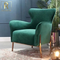 Tissu Milan moderne de luxe de style européen, hôtel, bibliothèque, salon, canapé simple, à vendre, mobilier de banquet, fauteuil d'accent