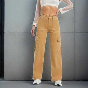 Nouveau pantalon en jean droit à la mode ample pour les femmes européennes américaines taille haute automne hiver vêtements de travail Style décontracté jean - Product Image 1