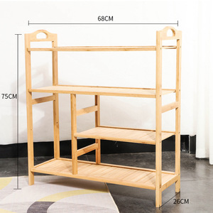 Bamboo <b>Shoe</b> <b>Rack</b> 68x26x75cm 4 Layers Easy Assemble <b>Storage</b> <b>Rack</b> For Entrance Living Room - Product Image 1