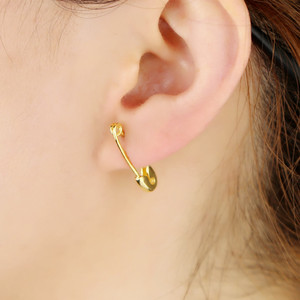 Promotion Gold Plated Fashion Jewelry High Polish <strong>Safety</strong> <strong>Pin</strong> Women <strong>Earring</strong> - Product Image 5