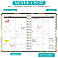 Carnet à spirales A5 avec couverture en PP, exercices d'écriture et calendrier, idéal pour un cadeau