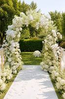 Arche de fleurs de mariage sur mesure de qualité supérieure, décoration de mariage en fausses fleurs et fournitures, arche de mariage avec support métallique inclus